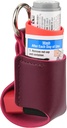 Beautyflier Asthma Inhaler Holder, Durable Microfiber Leather Travel Handy Inhaler Portachiavi per bambini e adulti, Inhaler Non incluso (rosso)