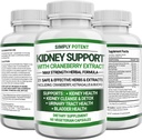 Supplemento di supporto per reni, Detox & Repair Formula per la salute e il ripristino dei reni, Pillole 705mg con 21 Herbs - Astragalus Cranberry & Juniper per la salute del tratto urinario e della vescica, 60 capsule