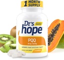 Dr's Hope Pyrroloquinoline Quinone Supplemento 20 mg - Promuove il cervello, il cuore e le prestazioni mentali - per la funzione del muscolo, la produzione di energia e la longevità - senza glutine - 30 capsule vegani - 1 mese di fornitura