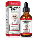 Tratto urinario per gatti, gocce di trattamento del tratto urinario del gatto naturale - Supporta la vescica, Pietra del rene, UTI del cane, supplemento di supporto della vescica del rene del mirtillo, aroma di pollo - 60 ml / 2.02oz