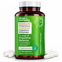 Una dose di Digestivo Balance-Gut Health Supplement-USDA-Kombucha, 7 Probiotici Strains e Prebiotici per Microbiome-Digestivo Enzimi per Digestione-Bloating Relief per Donne e Uomini