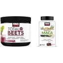 Fattore di Forza Totale Beets Nitric Oxide Polvere e Perfect Maca Root Chews Energia, Mood e Balance Supplement Bundle