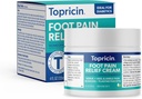 Crema di sollievo del piede di Topricin - Crema idratante naturale e priva di odori, 4 oncia - Jar