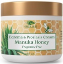 Fragranza di Lozione idratante della crema di Eczema di Miele di Manuka Free per il sollievo della psoriasi - Itchy, l'unguento asciutto della rash della pelle - l'idratante idratante della pelle - la crema del corpo e del viso - i bambini e gli adulti 16oz