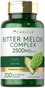 Carlyle Bitter Melon Capsule 2500 mg | 200 Count | Non OGM & Gluten Free Extract | Supplemento complesso