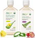 AloeCure Organic Aloe Vera Juice - 2 Bottiglie Sample Pack - Limone e Uva aroma - 2x500ml