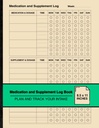 Prenotare il registro dei farmaci e dei supplementi: Semplice settimanale Logbook | Pianificare e monitorare il vostro apporto | Large