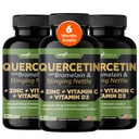 Gade Nutrition Quercetin con vitamina C, Zinc & Sting Nettle - Nettle Quercetin - Quercetin 500mg - Quercetin con Bromelain - Zinc Quercetin + Vitamina D3-360 Veggie Caps - 6 mesi di alimentazione