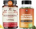 Berberine Complex Supplement and Burn Gummies | Supporto per la perdita di peso completo con Green Tea & Bitter Melon | Appetite Suppressant, Belly Fat Riduttore e supporto termogenico | 1 Mese di alimentazione