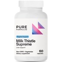 PureFormulas Milk Thistle Supreme 250 mg – Liver Health & Antioxidant Support – Capsule Vegetariani Non OGM – 60 Conte