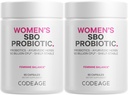Codice Probiotici donna Supplemento - 50 miliardi di CFU - SBO Probiotics & Prebiotics - Cranberries - Feminine Health - Fermented Botanical Blend, Whole Food Supplement - Vegan, Non-GMO - 2 Pack