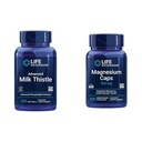 Estensione di vita Latte avanzato Thistle 120 Softgels e Magnesium 500mg capsule per la salute del fegato, il supporto di disintossicazione, la salute del cuore e le ossa sane