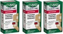 Curato Quickstop Flex-Fabric Bandages, Quickstop Bleeding Control Technology, Assorted Sizes, 30 Count (Pack of 3)