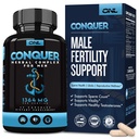 Conquer Mens Fertilità Supplemento - Testosterone Booster per gli uomini w / Maca Root, Horny Goat Weed & Tribulus Terrestris - Male Fertiility Supplement - Libido Booster per gli uomini - Male Enhancement Pills -60Ct