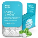 NeuroGum Energy Caffeine Mints (144 Pezzi) - Zucchero Libero con L-teanina + Caffeina naturale + Vitamina B12 & B6 - Nootropic Energy & Focus Supplemento per Donne & Uomini - Keto & Vegan, Peppermint Flavor