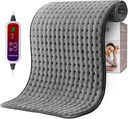 Rivestimento Qfun Extra Large per il Rilievo Del Dolore Indietro, 19.6"x39.3" XXL Cuscinetto Di Riscaldamento Veloce del Riscaldatore e della Spalla Riscaldamento Elettrico Pad per Cinture di Periodo con 6 Impostazioni di calore & Auto Shut-Off, Regali di Natale per Uomini