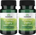Swanson n-zimes Dairy 90 Veg Capsule Enzime (2 Confezione)