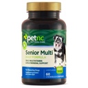 Petnc Natural Care Senior Multi Chewables (60 Count), Daily Dog Multivitamin & Multimineral Support, Include Zinco, Magnesio, Ferro e Altro, Supporti Salute complessiva, Per i cani mature, Flavor del fegato