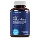 SOD Antiossidanti Complesso Integratore di invecchiamento sano - 400mg di dismutasi di superossido - Acido lipoico alfa - Estratto di tè verde - L-Arginina - Lisina - AKG - Vitamine A ed E per il supporto immunitario-120 capsule