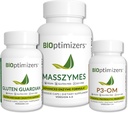 BiOptimizers Complete Gut Health Bundle - Enzimi digestivi con probiotici e prebiotici - Bloating Relief and Digestive Balance - P3-OM, Gluten Guardian, MassZymes (270 capsule)