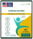 Live To Shine Ginkgo Biloba Patch - 30 Gingko Transdermal Patches - Un mese di fornitura per le donne e gli uomini - USA Made