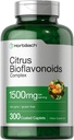 Horbäach Citrus Bioflavonoids Supplemento | 1500mg | 300 Caplets | Vegetariano, Non OGM e Gluten Formula gratuita | Dimensione del valore