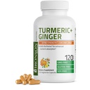 Bronson Turmeric + Ginger Extra Strength Joint Health & Digestion Support with BioPerine, Non-GMO, 120 capsule vegetariane