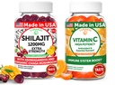 Lunakai USA Made Shilajit & Vitamin C High Potency Gummies Bundle – Energy and Immune Support – Non OGM & Delicious