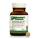 Echinacea-C di processo standard - Supplemento per il supporto del sistema immunitario - Offre la dose giornaliera di vitamina C - senza glutine, non-giorno e non-soia - 90 compresse (90 porzioni)