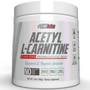 EHP Labs Acetyl L Carnitina Polvere - Supporta la produzione di energia naturale, Assist in funzione sana del cervello, Supporta la salute del cuore, Vegan, senza glutine, non OGM - 100 Serve