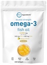 Micro ingredienti Omega 3 Fish Oil Supplementi 3.000mg Per Serving, 240 Softgels | Limone aromatizzato – Burpless | EPA 540mg + DHA 360mg | Pesce marino profondo