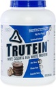 Body Nutrition Trutein High Protein Powder: 45% Whey, 45% Casein, 10% Egg White Protein Shake Mix, Gluten-Free, Basso Sodio, Basso Carb Protein Supplemento per Uomini & Donne, Cioccolato Peanut Butter, 4lb