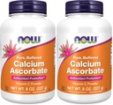 NOW Integratori, Polvere di ascorbuto di calcio, Buffered, protezione antiossidante*, 8 once (pacchetto di 2)