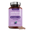 Vitamina Bounty Elderberry Organic Elderberry Capsule per Adulti - Vitamina C e Zinc Supplement, & Echinacea, Supporto di Sistema Immune, Advanced 5-in-1 Blend, Non-GMO - 60 Capsule
