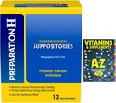 Suppositori Emorroidi, Rilievo Diurno diurno e Discomfort Notturno di Emorroidi, 12 Conte + Guida Migliore Vitamine Gratis Supplementi