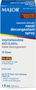 Spray di decongestione nasale di massima resistenza MAJOR, Oxymetazolina HCl 0.05% Pompa Mist, spray nasale non-Drowsy, fino a 12 ore di sollievo dalla congestione nasale, frigoriferi e allergie 1 Fl. Oz. (1-Pack)