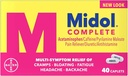 Midol Complete, periodo mestruale sintomi sollievo, Caplets, 40 Conte, 2-Pack
