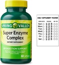 Integratore alimentare Super Enzime della Valle di Primavera per il supporto digestivo, 60 capsule + Tracker supplemento giornaliero