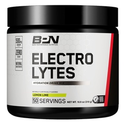 BARE PERFORMANCE NUTRITION BPN Electrolytes Hydration Drink Mix | Polvere di elettrolita senza zucchero | 500mg Sodio per porzione | Naturale addolcito | Lime di limone, 50 Serve