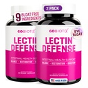 GOBIOTIX Lectin Defense - Integratore di Blocco Lectin per Gut Leaky con MSM e Enzimi Digestivi - Aids in Salute Intestinale per Donne e Uomini - Non OGM + Gluten Free - 60 Capsules (2)