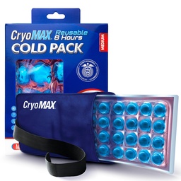 Cryo-Max Cold Pack, 8 ore Reusable Cold Therapy Ice Pack for Elbows, Knees, Neck + More, Medium, 6" x 12" (1 Conteggio)