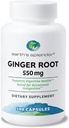 Splendor Ginger Root 550 mg Supplemento per uomini e donne, Supporta la salute digestiva, nessun colore artificiale o preservativi (550 mg, 100 capsule)