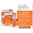NaturaCity True-Life-PB Shelf Steable Blend Prebiotics and Probiotics for Women and Men - Digestive Gut Health Supplements for Women and Men - Dairy Free - (60 capsule vegetali)