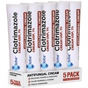 (5 pack) Globe Clotrimazole Antifungal Cream 1% (1 oz) Allevia il prurito, bruciare, cracking e scaling associati alle infezioni fungine | Confronta il nome Brand Active Ingredient