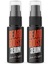 Wild Willies Beard Growth Serum (2-Pack) - Cuscinetto naturale Cura con Biotin & Caffeina per sano, Thicker & Fuller-Looking Mustache - Daily Grooming Nourishes & Hydrates Mens Facial Hair