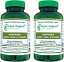 Green Organic Supplements Hawthorn Berry Capsule, Foglia, Fiore, Hawthorn Supplementi Contiene 90 capsule, Natural Hawthorn Herbs for Cardiovascular Health & Natural Heart Care (Pack of 2)