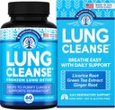 Integratore di supporto polmonare - Capsule naturali per la pulizia polmonare e la disintossicazione - Made in USA - Sistema respiratorio; Mucus Clear - Integratore Vegan per Detox polmonare; Supporto respiratorio - 60 capsule