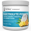 Dr. Berg Zero Zucchero Hydration Keto Electrolyte Powder - Aumentato w/ 1000 mg di Potassium & Real Pink Himalayan Salt (NOT Table Salt) - Cocco tropicale, Ananas & Orange Drink Supplement 50 Servings