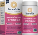 Rinnovare la vita Femminile capsule probiotiche, Supporta il pH Balance per le donne, Vaginal, Urinary, Digestivo e Immune Salute, L. Rhamnosus GG, Dairy, Soia e Gluten-Free, 90 miliardi di CFU - 30 Ct