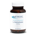 Manutenzione metabolica L-metilfolato 2.5 mg - L Folato di metile, Integratore di metilefolato per le donne e gli uomini, Vitamina Methylated B9 (5-MTHF) per la salute del cervello, messa a fuoco e calma - 30 capsule (pacchetto di 1)